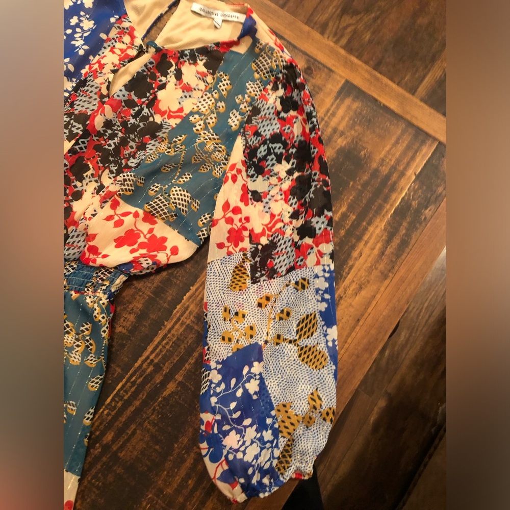 Collective Concepts Patchwork Floral Mini Dress -… - image 5